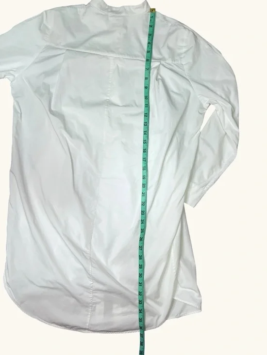 COS White Shirt Dress Cotton Architectural Layered Oversized Size 4 - Picture 16 of 16